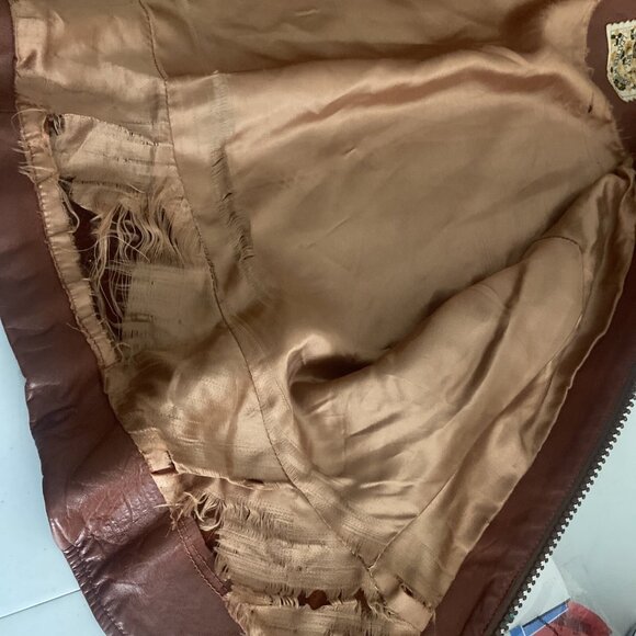 North Street NY USA Woman S (11) Vintage 60s 50s Brown Leather Works Jacket - Picture 7 of 10